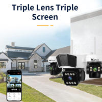Wistino 3lens 3 pantalla Wifi Cámara 360 grados de visión detección humana Cctv seguridad inteligente para el hogar - details 1