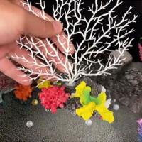 Adornos de resina para acuario, arrecife de Coral, artesanía, pecera colorida, decoración de paisaje, plantas acuáticas artificiales simuladas para el hogar - details 4