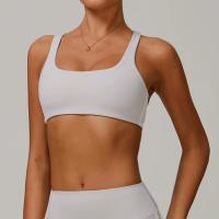 Sujetador deportivo de alto soporte con cuello en U y espalda en Y, ropa deportiva gruesa para mujer, Top deportivo - details 4
