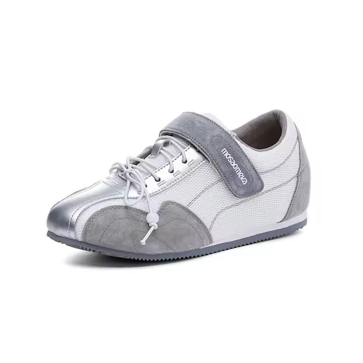 Zapatos Forrest Gump de cuero con aumento de altura interior de 3 cm, nuevas zapatillas planas con velcro, zapatos versátiles. - 1