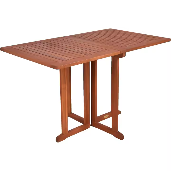 Plegable de Madera de eucalipto, Rectangular, 120 x 70 cm, aceitada Comedor de Madera - 1