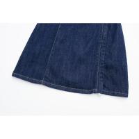OUWU- Vestido Vaquero Corto Para Mujer, Prenda Ajustada Con Cuello Redondo Y Cintura Sin Mangas, Novedad De Primavera 2025 - details 5