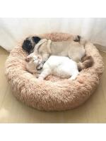 Cama redonda y esponjosa para perro, casa supersuave de felpa para gato, nido cálido para invierno, 40-90cm - details 6