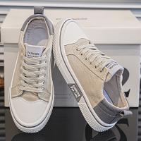Zapatillas de lona informales para hombre: zapatos transpirables con cordones y suela de PVC antideslizante, diseño moderno en azul y blanco para uso informal - details 9