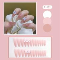 Arte de Uñas de Baile Francés con Diamantes Artificiales Set Completo de Punta de Uñas Desmontables - details 3