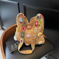 Bolso de hombro tejido bohemio, estilo étnico, gran capacidad, bandolera de ganchillo bohemio, estilo perezoso, bolso tejido informal calado - details 9