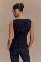 Conjunto de Denim para Mujer de Alta Calidad con Botones Modernos Chaqueta y Pantalón Ajustados - details 4