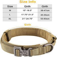 Collar táctico K9 para perro, Correa militar para mascotas, accesorios de entrenamiento para perros medianos y grandes, tamaño ajustable y extraíble - details 8