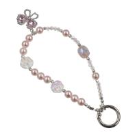 Abalorio para teléfono, cordón plateado galvanizado, luz de lujo, antipérdida, lazo de amor, colgante para teléfono, cordón para teléfono móvil con cuentas Ins - details 10