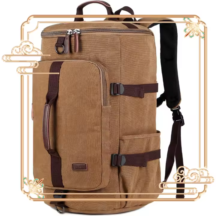 Mochila de lona vintage para hombre - 1