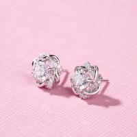 Pendientes de Moissanita de Plata Esterlina 925 Diseño de Nudo de Amor de 2 Quilates - details 11