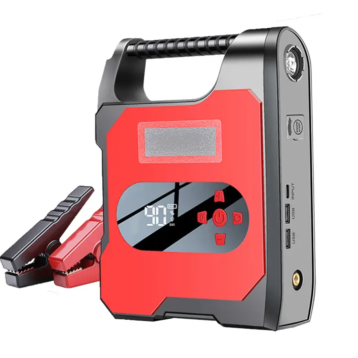Arrancador de salto de coche multifuncional de 32000mAh 2000A, compresor de bomba de aire, inflador de neumáticos de 150PSI, banco de energía con bolsa - 1