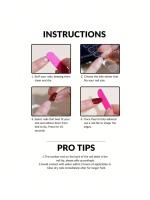 10PCS Uñas Postizas Hechas a Mano En Colores Crema Azafrán Y Amarillo Estilo Fácil Y Sencillo Para Mujeres - details 4