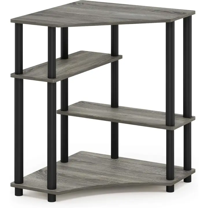 Escritorio De Esquina Turn-N-Tube, Madera, Espresso/Negro, 57,15 x 57,15 x 7 - 1