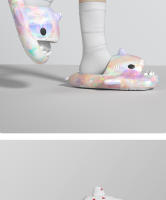Zapatillas de tiburón con suela gruesa antideslizante y resistente al desgaste, divertidas y de dibujos animados. - details 12