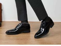 Vestido clásico de charol con logo Dropshipping para hombre, zapatos informales formales de estilo Oxford a la moda para caminar - details 5
