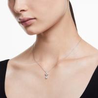 Swarosk-collar con colgante de piedra CZ transparente para mujer, de Plata de Ley 925, colgante de cristal, regalo de joyería ﻿ - details 3