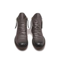 Botas de hombre con suela antideslizante y doble cremallera Botas con borlas Botas de cuero para hombre - details 9