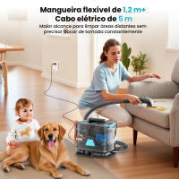 Limpiador de alfombras portátil C8 de 400W y 20KPa para manchas en alfombras, coches, sofás y pelo de mascotas, máquina de limpieza de tapicería con función de pulverización y succión. - details 1