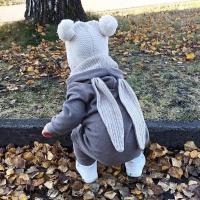 Peleles de bebé para niños y niñas recién nacidos de 0 a 3 6 9 12 18 meses Boutique de algodón de manga larga con Orejas de conejo mono infantil ropa de primavera y otoño - details 4