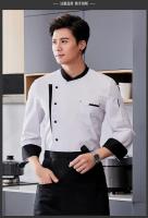 Chaqueta de Chef de restaurante de manga larga corta para Hotel, cafetería, Ropa de Trabajo de cocina, abrigo de chef de panadería, Tops, uniforme de Chef de comida rápida para hombres - details 4