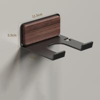 Soporte para secador de pelo de madera sin perforación, estante de almacenamiento para secador de pelo autoadhesivo impermeable, estante de baño de montaje en pared a prueba de herrumbre - details 9