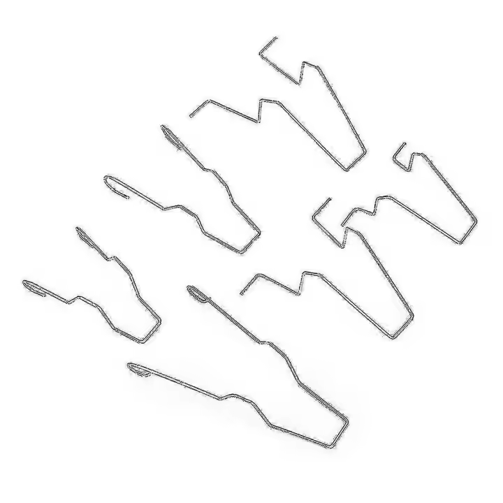 Paquete de 6 abrazaderas de resorte de montaje de bombilla de luz baja de faro de acero para H1/h3/h4/h7 - 1