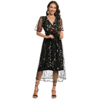 2025 Primavera/Verano nuevo vestido de encaje bordado grande para mujer verano mujeres - details 3