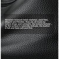 Bolso de Hombro Tipo Cubo con Borlas de Moda 2025 - Cuero Genuino Negro, Correa Ajustable para Hombro y Cruzado con Cierre de Cremallera, Detalle de Borlas Elegante, Perfecto para Uso Casual y Diario, Bolso de Hombro Informal |   Bolso de Moda con Borlas - details 4