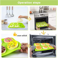 Molde de silicona con 6 cavidades para donas, moldes 3D para hornear pasteles, magdalenas, gelatina, galletas, pastelería, cocina - details 5