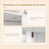 Cocina Plegable Ovalada con Alas Abatibles Estilo Moderno 163x80x75 cm Blanco - details 6