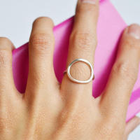 Anillo de acero inoxidable para mujer, joyería de lujo, anillo de Estado de Ángel - details 10