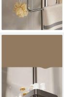 Soporte para cabezal de ducha de baño, montado en la pared, no requiere perforación, organizador de champú, soporte de iluminación de diseño integrado - details 7