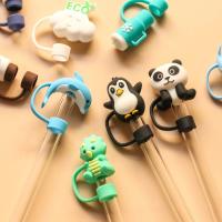 Tapón de pajita de silicona reutilizable con dibujos de animales, tapa a prueba de salpicaduras, polvo para beber, tapa a prueba de polvo, accesorio para taza - details 1