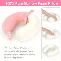 Almohada de viaje ajustable, almohada de espuma viscoelástica para el cuello, soporte para la cabeza, almohada suave para el cuello, 1 unidad - details 5