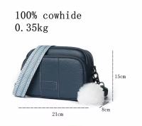 Cartera de mujer 100% de piel de vaca, bolso cruzado de cuero genuino de alta calidad, bolso de piel de vaca de lujo - details 1