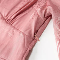 - Nueva ropa de mujer de estilo europeo, manga farol estampada en caliente SS con hebilla de botón decorativa - details 4