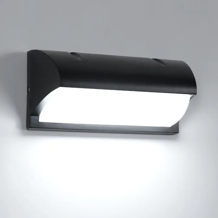 Aplique LED de Pared 18W GOECO, 6500K Luz Blanca Fría, IP65, Iluminación Exterior para Jardín, Entrada, 26*11,5*12,5 CM - 1