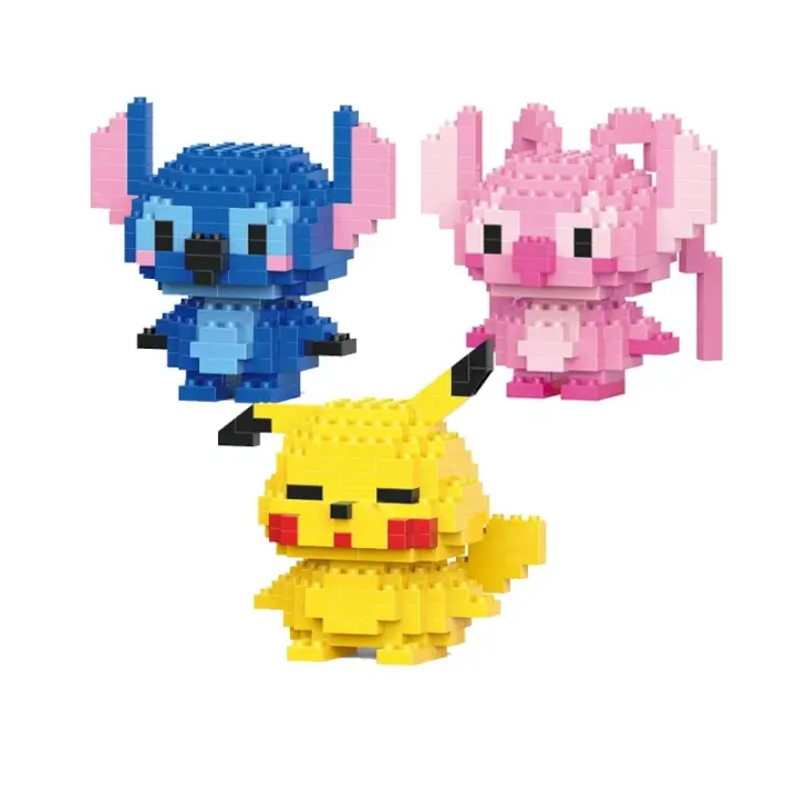 Bloques de Construcción para Niños Juguete de Ladrillos para Ensamblar Personajes de Anime de Stitch, Mickey Mouse, Winnie the Pooh Ideal para Regalo, 60 Tipos - 1