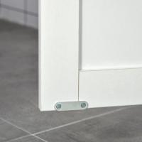 Armario auxiliar de baño con 2 puertas, estante interior ajustable y compartimento abierto, mueble de baño para salón, cocina, 60x30x80 cm, blanco - details 7