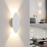 Goeco Luz de Pared Nórdica Blanca, Aluminio, 6W, 3000K Ahorro de Energía, Iluminación Interior para Sala de Estar, Dormitorio, Espejo, Escalera, Pasillo, Entrada - details 3