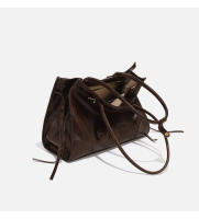 Nueva moda de las mujeres bolso de mano estilo fresco picante aceite cera cuero gran capacidad versátil bolso de hombro mensajero. - details 14