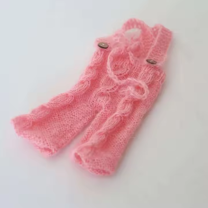 Ropa de Bebé Hecha a Mano con Estampado de Lobo y Cachorro Ropa de Peluche de Oso de Crochet para Recién Nacidos Suministros de Fotografía - 1