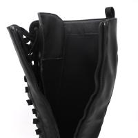 Calzados soraia, Botas altas militares de piel sintética con cordones y cremallera, impermeables al agua, moda otoño e invierno, botas militares cómodas, botas altas planas con plataforma, Botas con suela gruesa - details 4