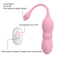 Huevo vibrador telescópico para mujer, con Control remoto juguete sexual, masajeador Vaginal para el punto G - details 7