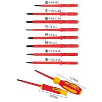 10PCS Destornillador Magnético Alta Dureza Extraíble Ciruela Hoja Destornillador Electricista Profesional Set - details 1