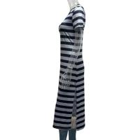 Vestidos de Verano 2023 para Mujeres de Talla Grande Vestidos Casuales a Rayas con Cuello en V - details 8