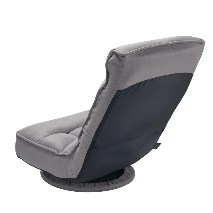 SucceBuy Silla giratoria para juegos de piso, 360 °   Silla reclinable giratoria con respaldo ajustable y soporte lumbar, sofá plegable para video - 1