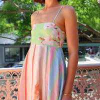 Vestido con vuelo grande para mujer, camisola sexy con estampado de grafiti, año nuevo, 2025 - details 5