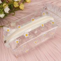 Bolsas de cosméticos transparentes, estuche de PVC para lápices, bolsas de maquillaje de frutas transparentes, linda bolsa de viaje para cosméticos para mujeres y niñas (Margarita) - details 0